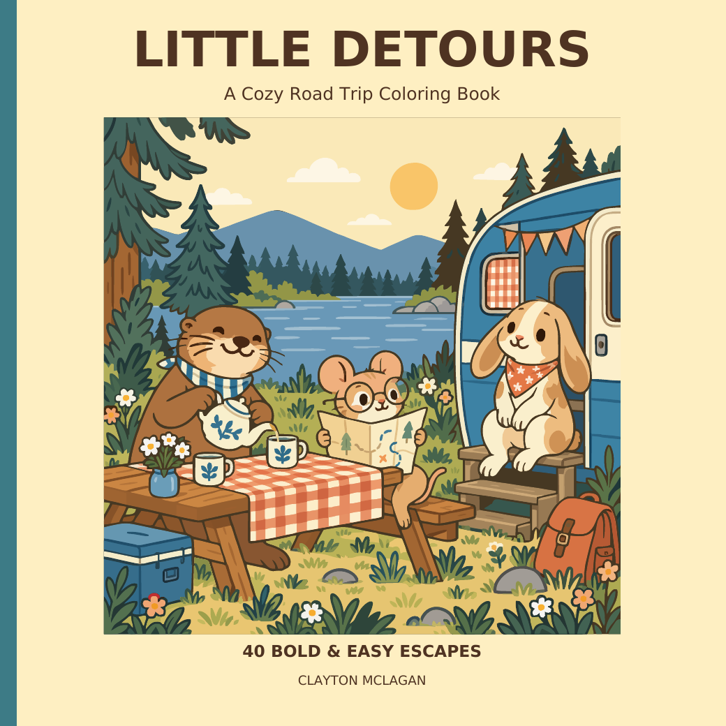 Little Detours: A Cozy Road Trip Coloring Book cover